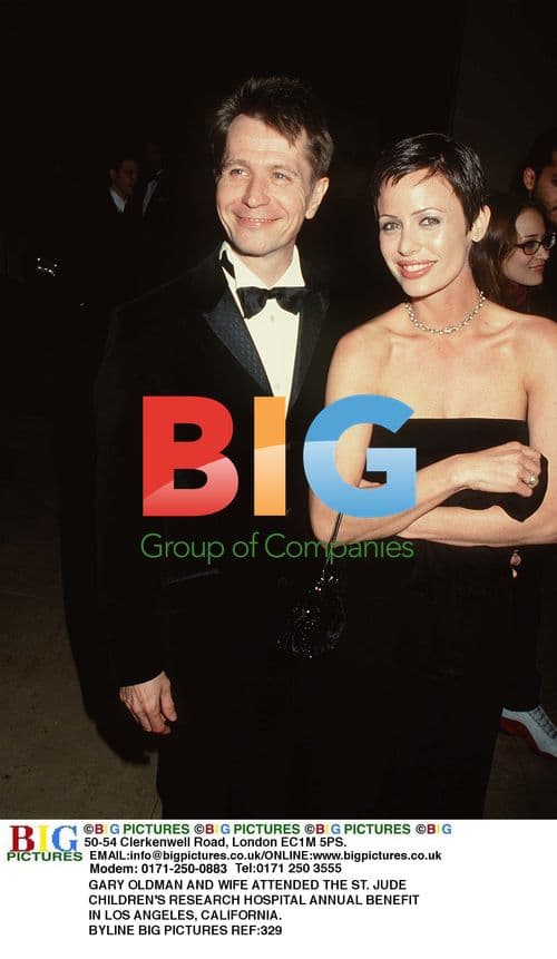 Gary Oldman and wife at St. Jude Benefit