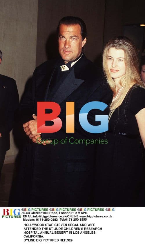 Steven Segal and Wife at St. Jude Benefit