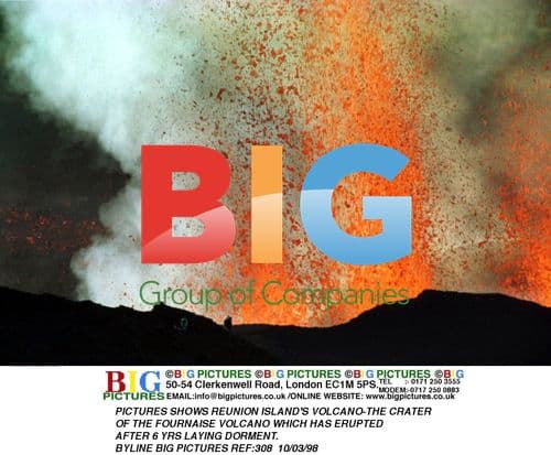 Fournaise Volcano Eruption on Reunion Island