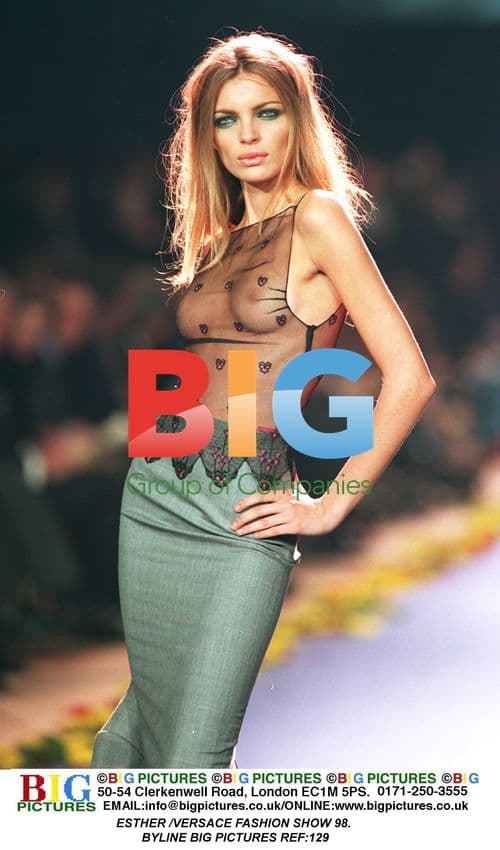 Esther at Versace Fashion Show 98
