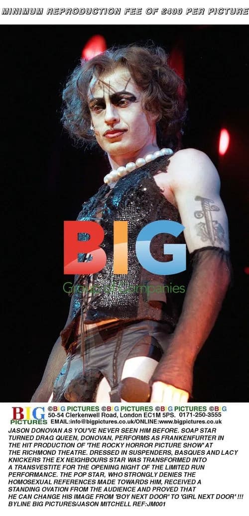 Jason Donovan as Frankenfurter in 'The Rocky Horror Picture Show'