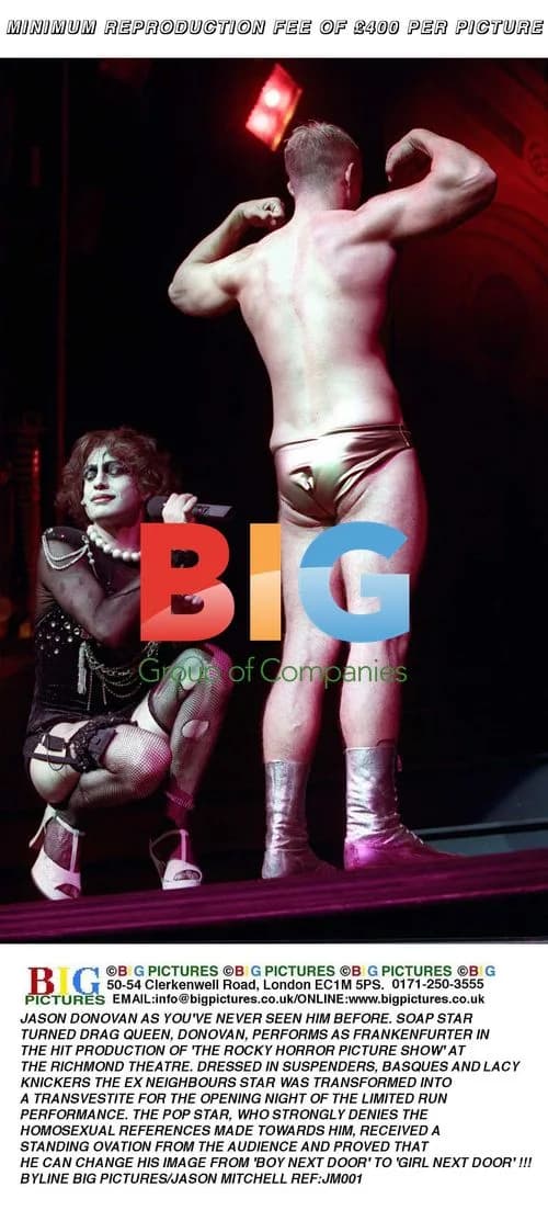 Jason Donovan as Frankenfurter in Rocky Horror