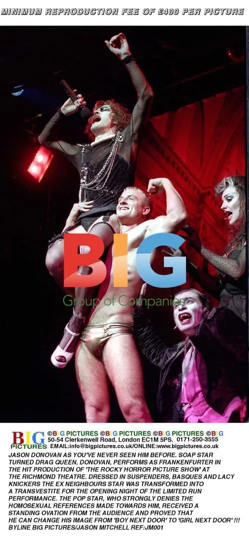 Jason Donovan as Frankenfurter in "The Rocky Horror Picture Show"