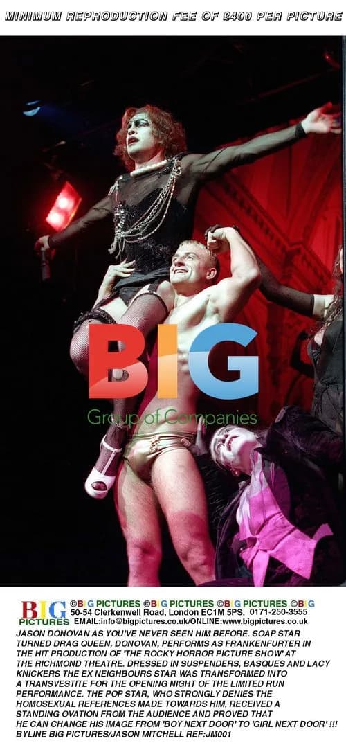 Jason Donovan as Frankenfurter in 'The Rocky Horror Picture Show'