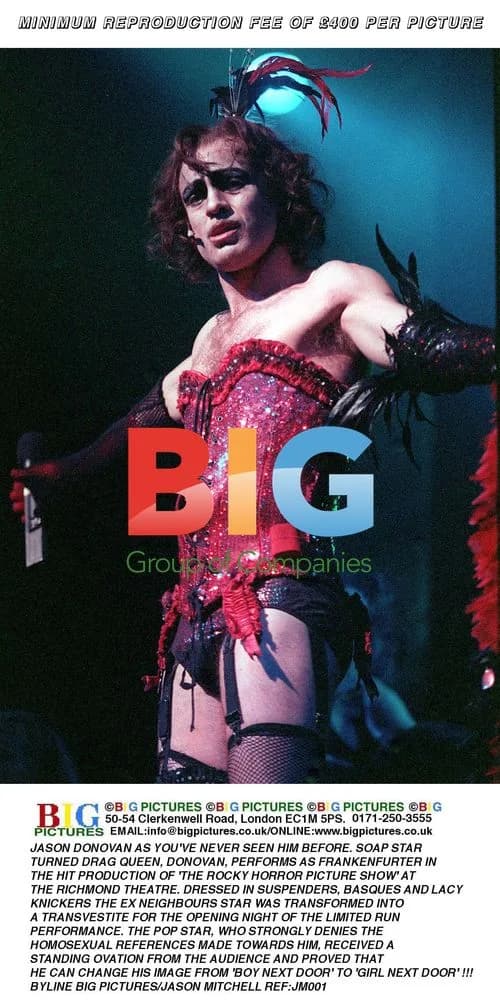 Jason Donovan as Frankenfurter in 'Rocky Horror'