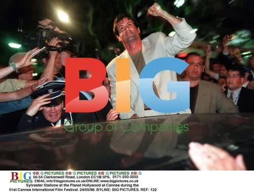 Sylvester Stallone at Planet Hollywood in Cannes