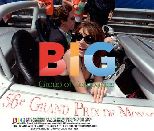 Hugh Grant and Elizabeth Hurley at F1 Grand Prix in Monaco