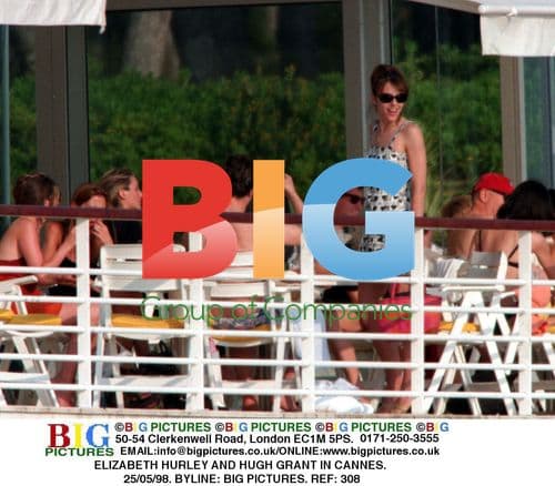 ELIZABETH HURLEY and HUGH GRANT in Cannes
