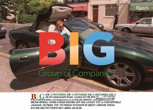 MEDIA MOGUL CHRIS EVANS & NEW CONVERTIBLE JAGUAR
