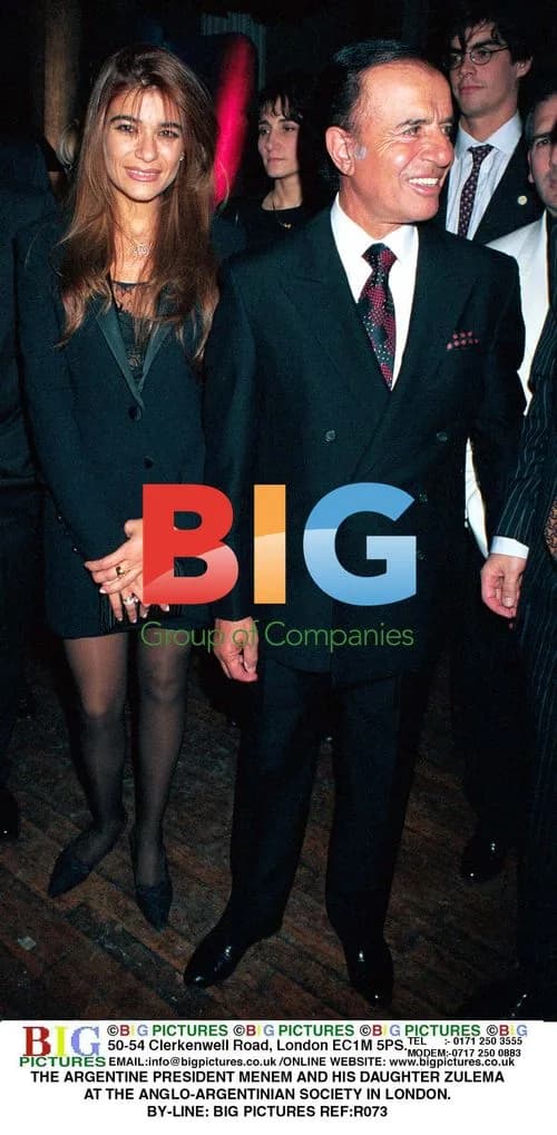 Argentine President Menem and Daughter Zulema
