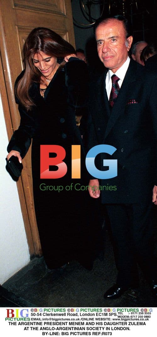 Argentine President Menem and Daughter Zulema
