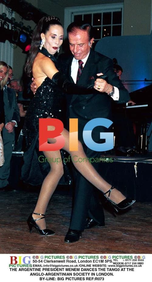 Argentine President Menem Dances Tango in London
