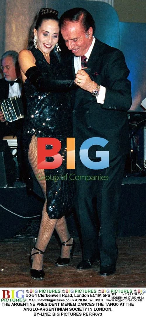 Argentine President Menem Dances Tango in London