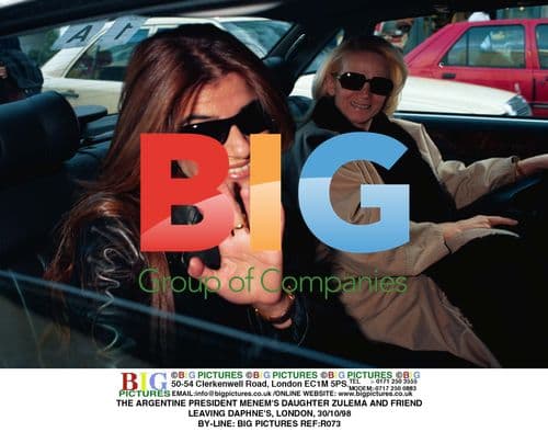 Zulema Menem and Friend Leaving Daphne's in London