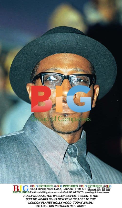 Wesley Snipes presents 'Blade' suit at Planet Hollywood