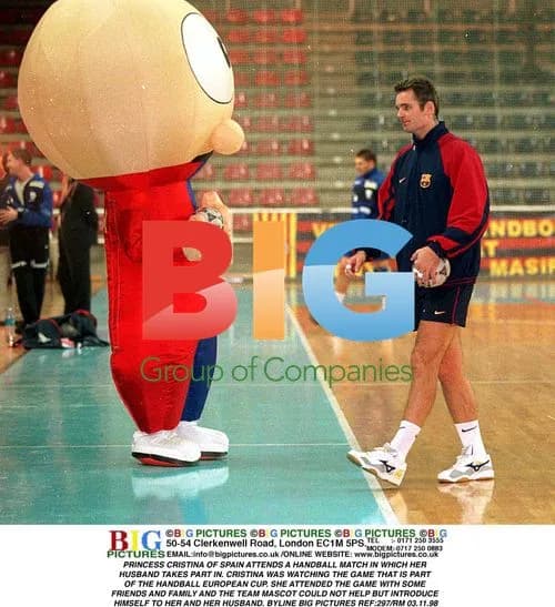 Princess Cristina at Handball Match