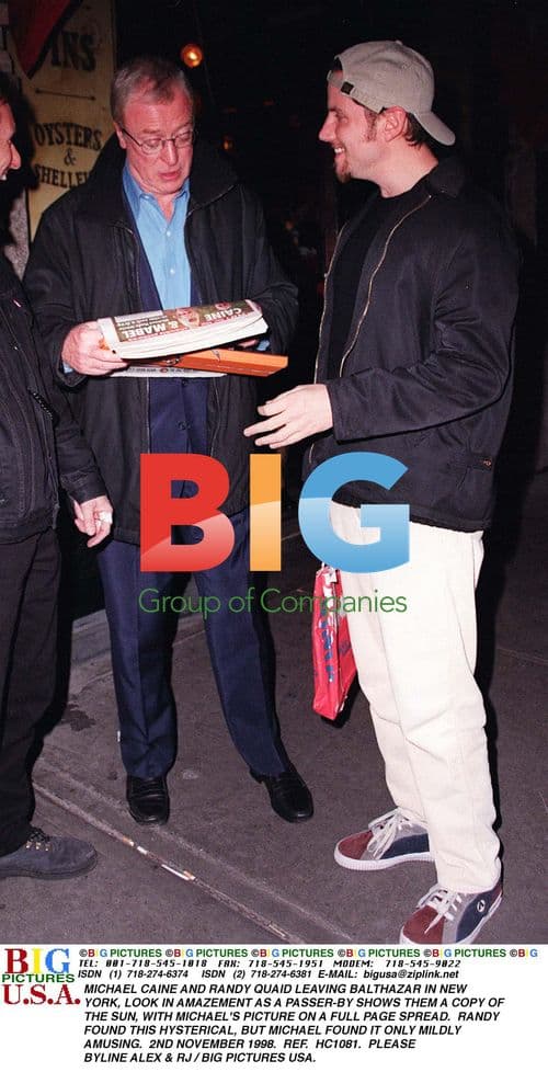 MICHAEL CAINE AND RANDY QUAID SPOTTED IN NYC