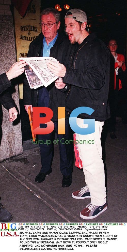 Michael Caine and Randy Quaid at Balthazar