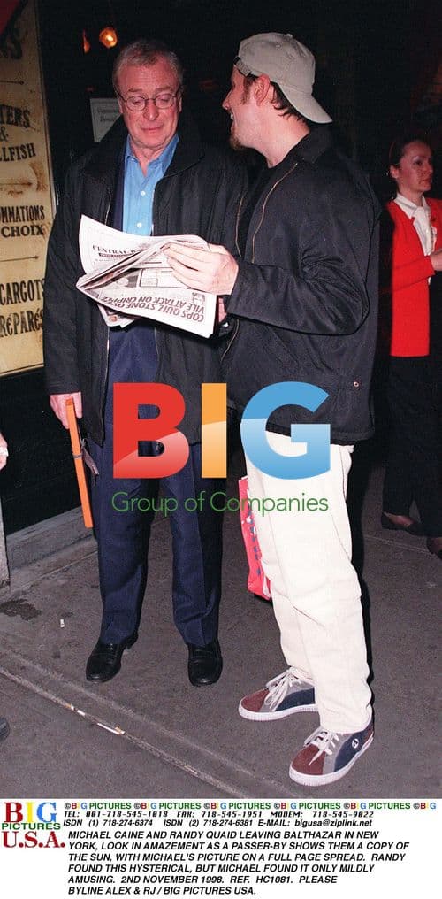 MICHAEL CAINE AND RANDY QUAID SPOTTED IN NEW YORK