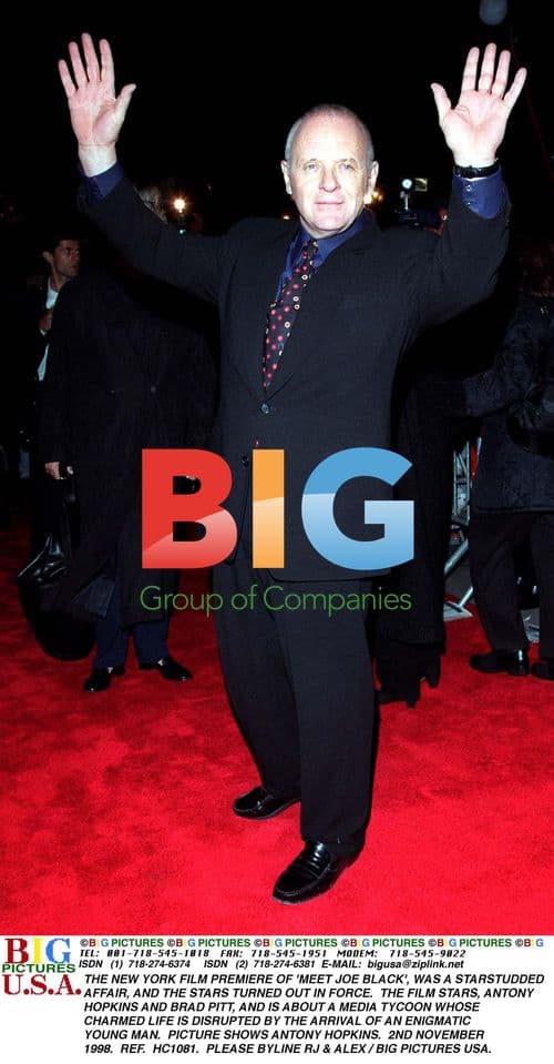 Antony Hopkins at 'Meet Joe Black' NY Premiere