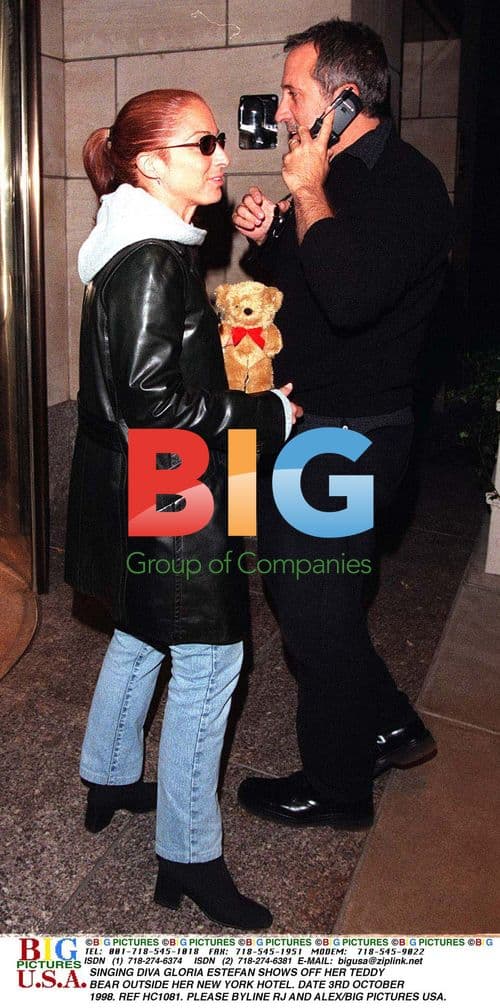 Gloria Estefan Shows Off Teddy Bear