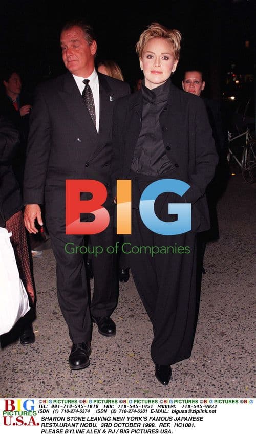 Sharon Stone Leaving Nobu New York