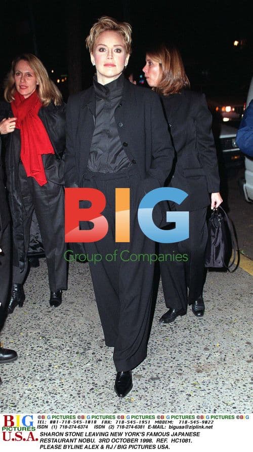 Sharon Stone Leaving Nobu Restaurant in NYC