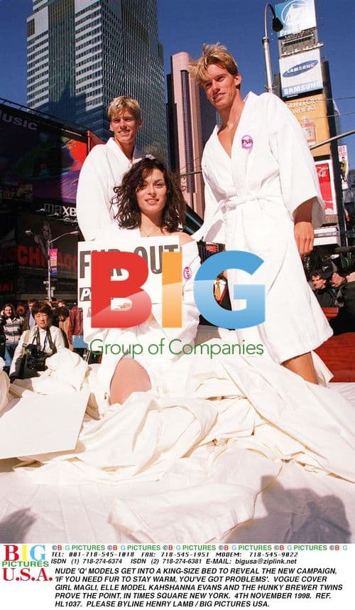 Nude 'Q' Models in Times Square Campaign