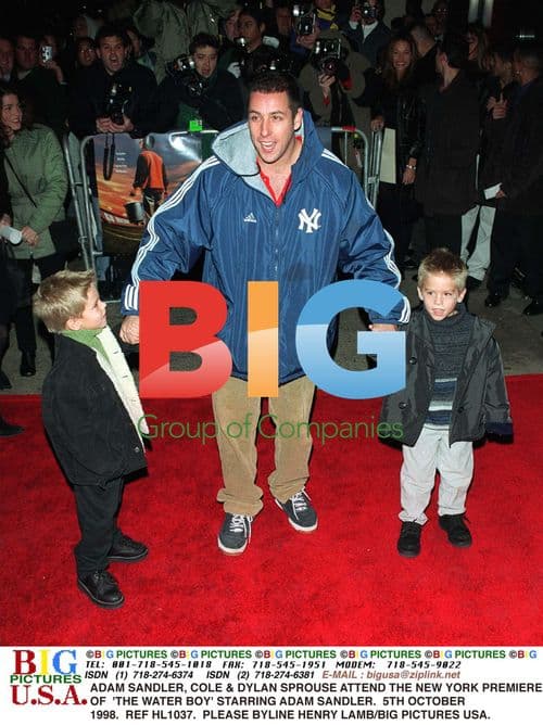 Adam Sandler and Sprouse Brothers at 'The Water Boy' Premiere