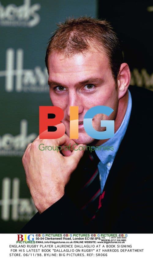 Laurence Dallaglio at Book Signing at Harrods