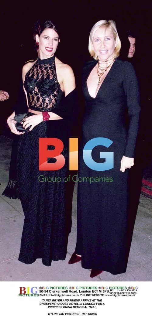 TANYA BRYER AND FRIEND ARRIVE AT DIANA MEMORIAL BALL