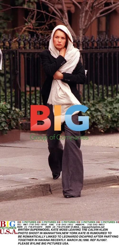 KATE MOSS LEAVING CALVIN KLEIN SHOOT IN NYC