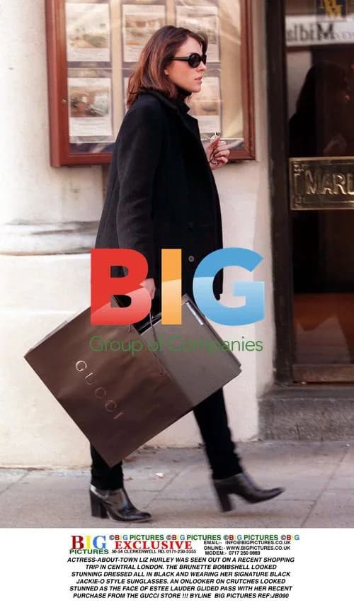 Liz Hurley Spotted Shopping in London