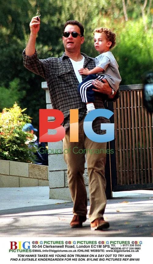 Tom Hanks takes son Truman to find kindergarten
