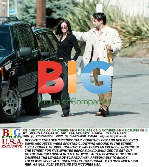 Courtney Cox and David Arquette in Brentwood