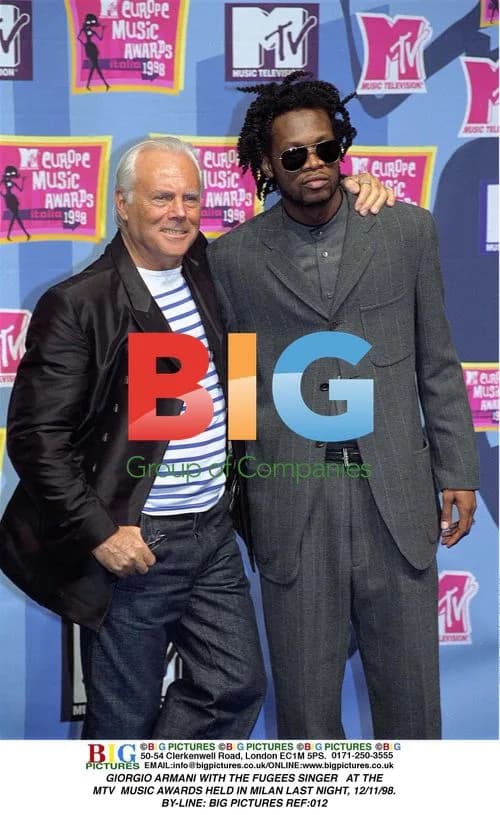Giorgio Armani with The Fugees singer