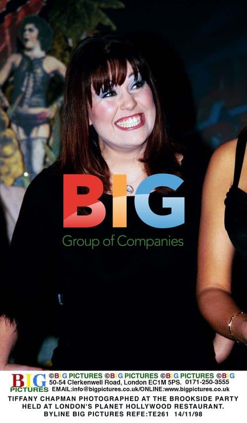 Tiffany Chapman at Brookside Party in London