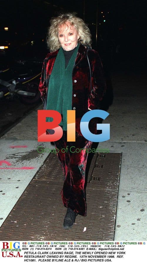 Petula Clark Leaving Rage Restaurant