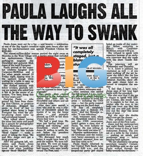 PAULA JONES NIGHT OUT IN NYC