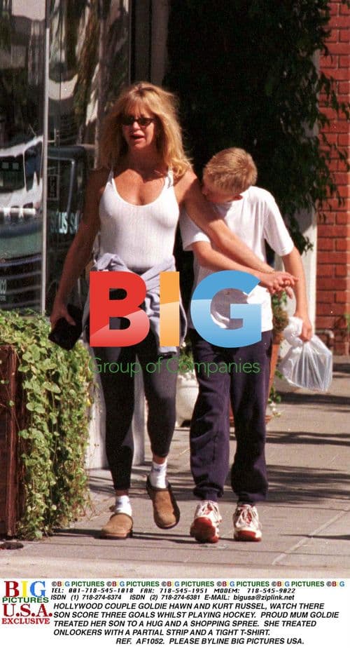 Goldie Hawn and Kurt Russell Cheer on Son at Hockey Game