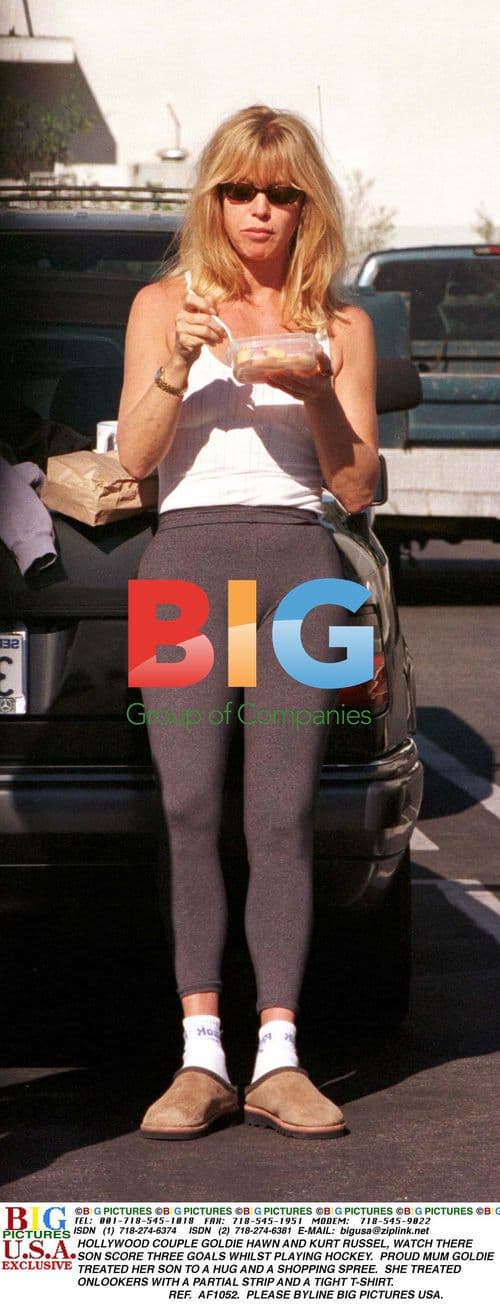 Goldie Hawn and Kurt Russell Celebrate Son's Hockey Win