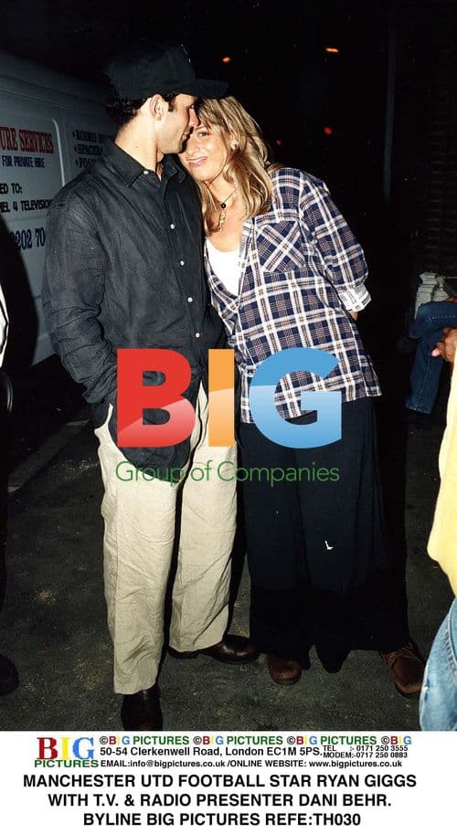 Ryan Giggs with TV presenter Dani Behr