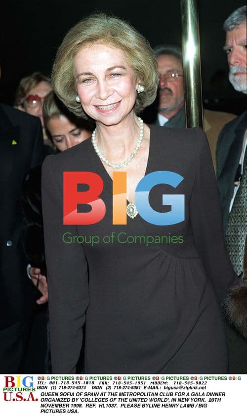 Queen Sofia of Spain at Gala Dinner in New York