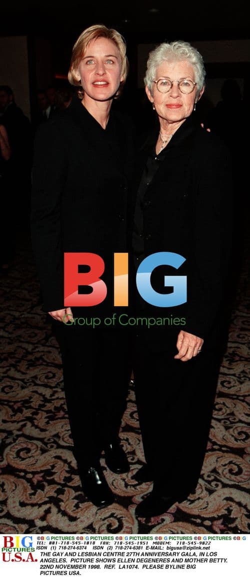 Ellen DeGeneres and mother Betty at 27th anniversary gala