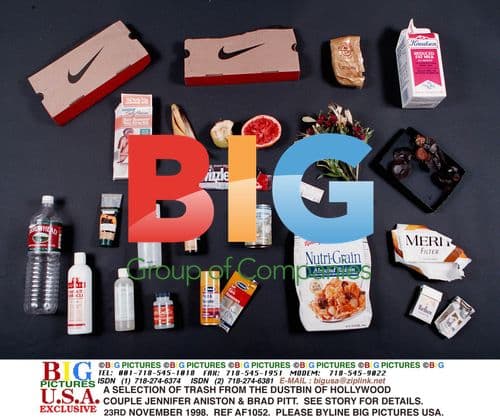 Trash from Aniston & Pitt's Dustbin