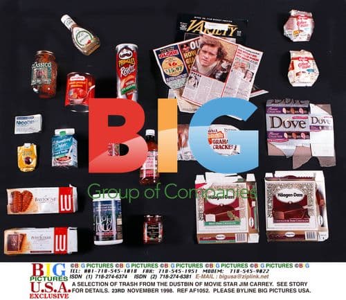 Trash from Jim Carrey's Dustbin