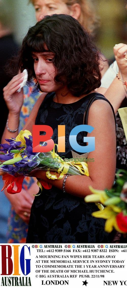 Mourning Fan at Hutchence Memorial