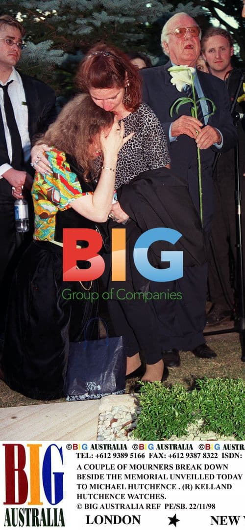 Mourners at Memorial Unveiling for Michael Hutchence