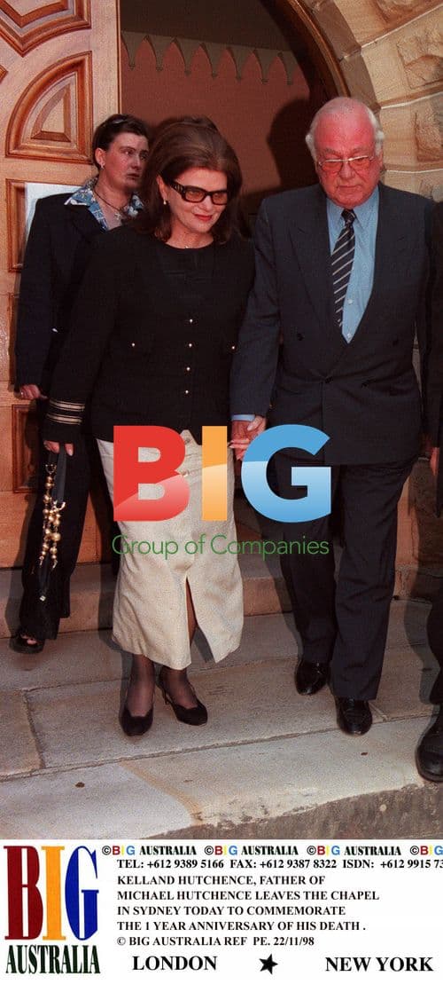 Kelland Hutchence Leaves Chapel for Michael Hutchence Memorial