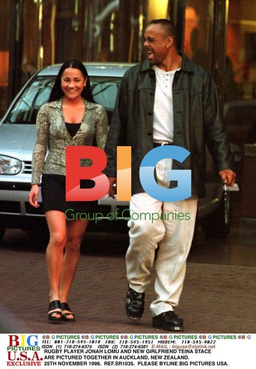 RUGBY PLAYER JONAH LOMU AND GIRLFRIEND TEINA STACE